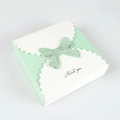 Minzgrüne Geschenkbox mit Schleife und Thank You Aufdruck für Süßigkeiten - 14*14*4cm / Grün
