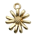 Ciondolo a forma di margherita dorata in lega con occhiello per gioielli fai da te - Margherita Fiore / Oro