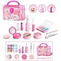 Pink pretend play makeup toy set with 10 plastic cosmetic accessories for girls - Pink Spray Style [10PCS] English Storage Box