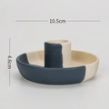 Oval Base Blue White Yellow