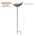 Rustic iron bird feeder featuring a sunflower seed tray and bird figurine for garden - Bird Sunflower Style