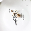 Christmas gold glitter berry stem with dimensions 10.5cm height and shiny finish - Bronze