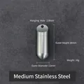 Mini stainless steel waterproof capsule in gun grey with 38mm height dimensions - Stainless Steel Medium