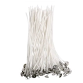 Kaarslonten met metalen voetjes voor het maken van handgemaakte geurkaarsen DIY - 30cm kaarslonten (pak van 20)