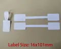 White dumbbell-shaped jewelry price tags 16x101mm for rings and watches labeling - 003 White Square (16x101mm) / 100 Pcs/Pack