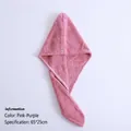 Pink purple microfiber hair drying towel cap with wave pattern and 65x25cm size - Wave / 25*65cm / Pink Purple