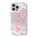 Custodia trasparente per iPhone con fiocchi rosa, puntini e scritta SO COOL moda - Bianco Laser Opaco (Solo Custodia) / iPhone 15