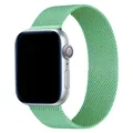 Mint green Milanese loop metal mesh strap for Apple Watch with magnetic closure - 37 Mint Green / 38/40/41/42mm