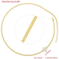 Detail of 2.75mm wide golden chain with lobster clasp and 50mm extension link - VL485 Gold Necklace