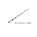 Surgical steel 1.2mm external thread taper for body piercing jewelry insertion - 1.2mm External Thread Straight Rod
