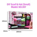 DIY knitting machine toy set for girls with colorful yarn and beads craft accessories - 007: DIY Knitting Machine (Small)