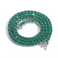 Silver-white Zircon Necklace (4mm Wide Approximately 50cm Long)