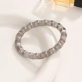 Chic silver twisted titanium steel bangle featuring a minimalist textured design - Silver Style 1 (01钢色)