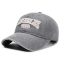 Gorra de béisbol vintage gris oscuro lavado con detalle de bordado Angeles 1994 - Ajustable / Gris