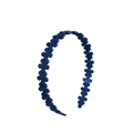 Detailed view of matte navy blue acrylic flower headbands with sweet floral pattern - 8#Navy Blue
