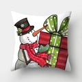 Snowman with Gift (12) / 45x45cm