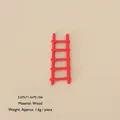 Miniature red wooden ladder for Christmas DIY dollhouse scene, size 6.8x2.8cm - No.115 - 6.8cm Red Mini Wood Ladder