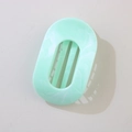 Light green marble texture hair claw clip with drainage slots and oval design - Bulk Packaging / Oval Clip / Turquoise Green