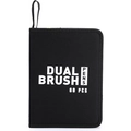60 pieces black dual brush pens carrying case made of durable nylon with zipper closure - 60 Colors CD Case Set (White Barrel)