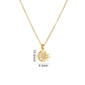 Collana in acciaio dorato con ciondolo sole luna, strass bianchi e dimensioni - Malocchio A1627