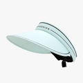 Light mint green foldable sun visor with wide brim and adjustable black strap - One Size(Adjustable) / Sky Blue