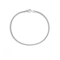 Professional silver box chain bracelet made of stainless steel with a secure lobster clasp - 2MM-16.5CM / Steel