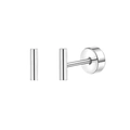 Sleek silver stainless steel barbell ear stud with minimalist screw-back design - Cylinder
