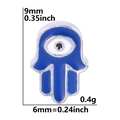 Blue enamel Hamsa Hand floating charm with Evil Eye for DIY charm bracelets - Hamsa Hand-Blue Evil Eye