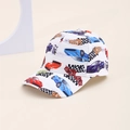 Detail of children's baseball cap featuring Speed Racer print and breathable cotton fabric - 2-10 Years (52-54cm) / Racing Style / White