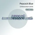 Peacock blue 9-loop yoga stretch band with numbered segments for flexibility training - Peacock Blue 9 Grids