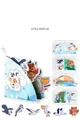 Detalle del libro de tela para bebé con parches desmontables de búho y otros animales - Animales del Bosque Plus (48g)