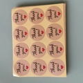 Agradecimiento Corazón Rojo Papel Kraft (7706)