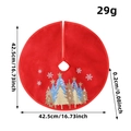 Red 16.7 inch Christmas tree skirt with gold and blue holiday patterns for decor - N1-44 Red Mini Skirt