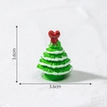 Mini hars kerstboom met rood hart en sneeuweffect decoratie, afmeting van 3,6 cm - Stijl 4 Groot Lichtgroen