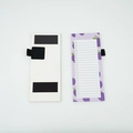Magnetic daily planner notepad with purple berry pattern and integrated pen holder loop - Pen Holder Style