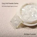 06 Blue Crystal iridescent aurora opal nail glitter flakes for professional nail art - Clear Quartz