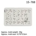 Alphabet Silikonform für Fondant Kuchendekoration 9,3x6cm weiß 26 Buchstaben DIY Form - 1# Großbuchstaben / Grau