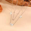 Collana con Fiocco Color Acciaio (E518)