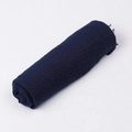 Solid navy blue crinkle cotton scarf featuring a textured pleated design - Navy Blue