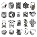 Assorted antique silver alloy charms for DIY jewelry making in various artistic shapes - Mixed 20pcs Antique Silver Set