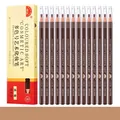 Waterproof peel-off eyebrow pencil set in shade 15 Red Brown with 12 pieces per box - 12pcs/Box (Full Box) / 15# Red Brown