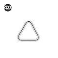 Silver triangle G23 titanium nose ring and earring with seamless segment design - 1.2x8mm / Silver Triangle