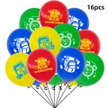 Set di 16 palloncini colorati in lattice con motivi scolastici per decorazione festa - Set di palloncini in lattice per il ritorno a scuola