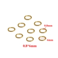 DIY jewelry connector jump rings in gold finish 18K plated stainless steel 0.8x6mm size - 0.8*6mm / Gold