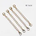 Set mit 4 KC-Gold-Karabinerverschlüssen und Verlängerungsketten für DIY-Schmuck - 3 Zoll (1,2 g) / KC Gold
