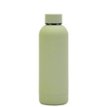 Mint green matte double wall insulated stainless steel sports water bottle with screw cap - 500ml / Bean Green