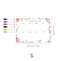 Floral magnetic acrylic weekly planner with six colorful markers and S size dimensions - TYU098 Small Floral Watercolor (With 6 Pens)