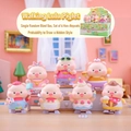 Figuritas mecánicas de cerdo rosa Lulu en una acogedora habitación en miniatura - Cerdito Caminante (Lulu Pig) Serie (6 Piezas) / 1pc Aleatorio