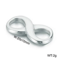 Pendente con simbolo dell'infinito in acciaio inossidabile, misura 20x10mm e peso 2g - 20*10mm / Color Acciaio