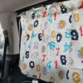 Car side window sunshade for kids featuring colorful cartoon numbers pattern fabric - Colorful Numbers